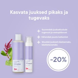 Sügis on ideaalne aeg juuste kasvatamiseks- kõik S+ Haircare Longer Hair tootesarja tooted on nüüd -20% allahindlusega! 💜

Vali enda lemmik meie e-poest! (link bios!)