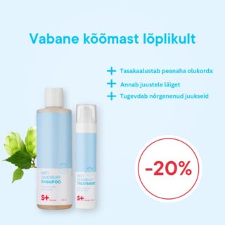 S+ Haircare Anti Dandruff tootesari -20%! ✨

S+ Haircare Anti Dandruff sari aitab sul lõplikult kõõmast ja teistest peanahamuredest vabaneda, muutes juuksed läikivaks ja tugevaks.

Proovi järele! (link bios)