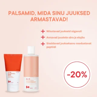 Palsamid, mida sinu juuksed armastavad, nüüd -20% soodsamalt! 🌱

Kõik S+ Haircare maskid ja palsamid sisaldavad juuksekasvu soodsutavat peptiidi, et Sinu juuksed saaksid veelgi kiiremini kasvada. Loomulikult on need ka toodetud Eestis ning on vabad karmidest kemikaalidest, SLS/SLES sulfaatidest ja silikoonidest.

🛍️ Osta S+ Haircare e-poest! (link bios!)